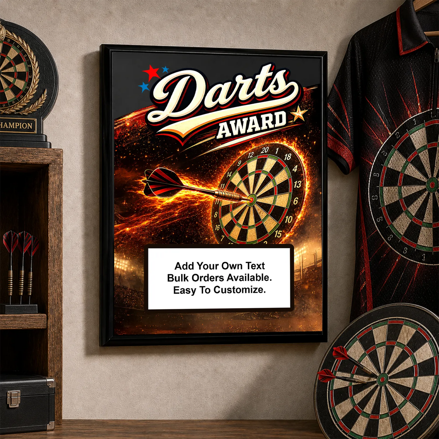 Personalized Darts Award Plaques - Design 3