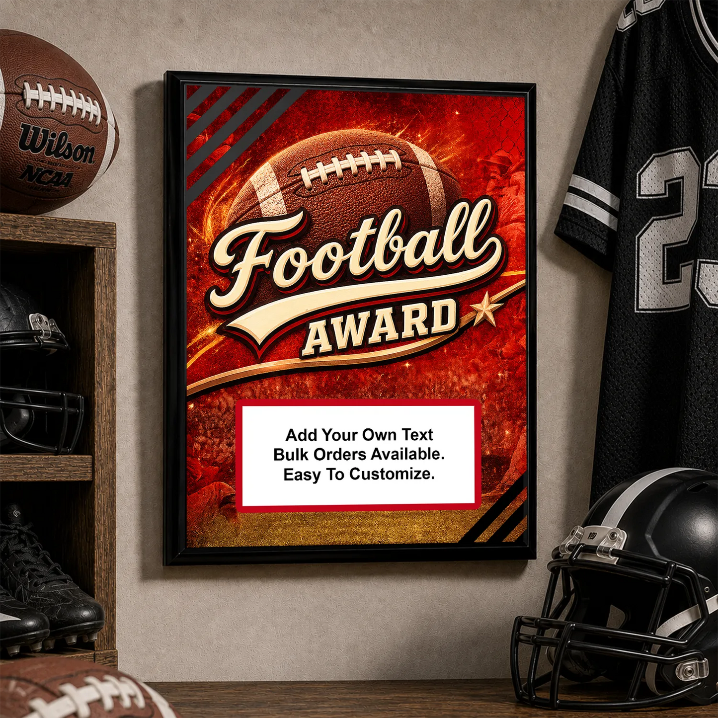 Personalized Football Award Plaques - Design 5