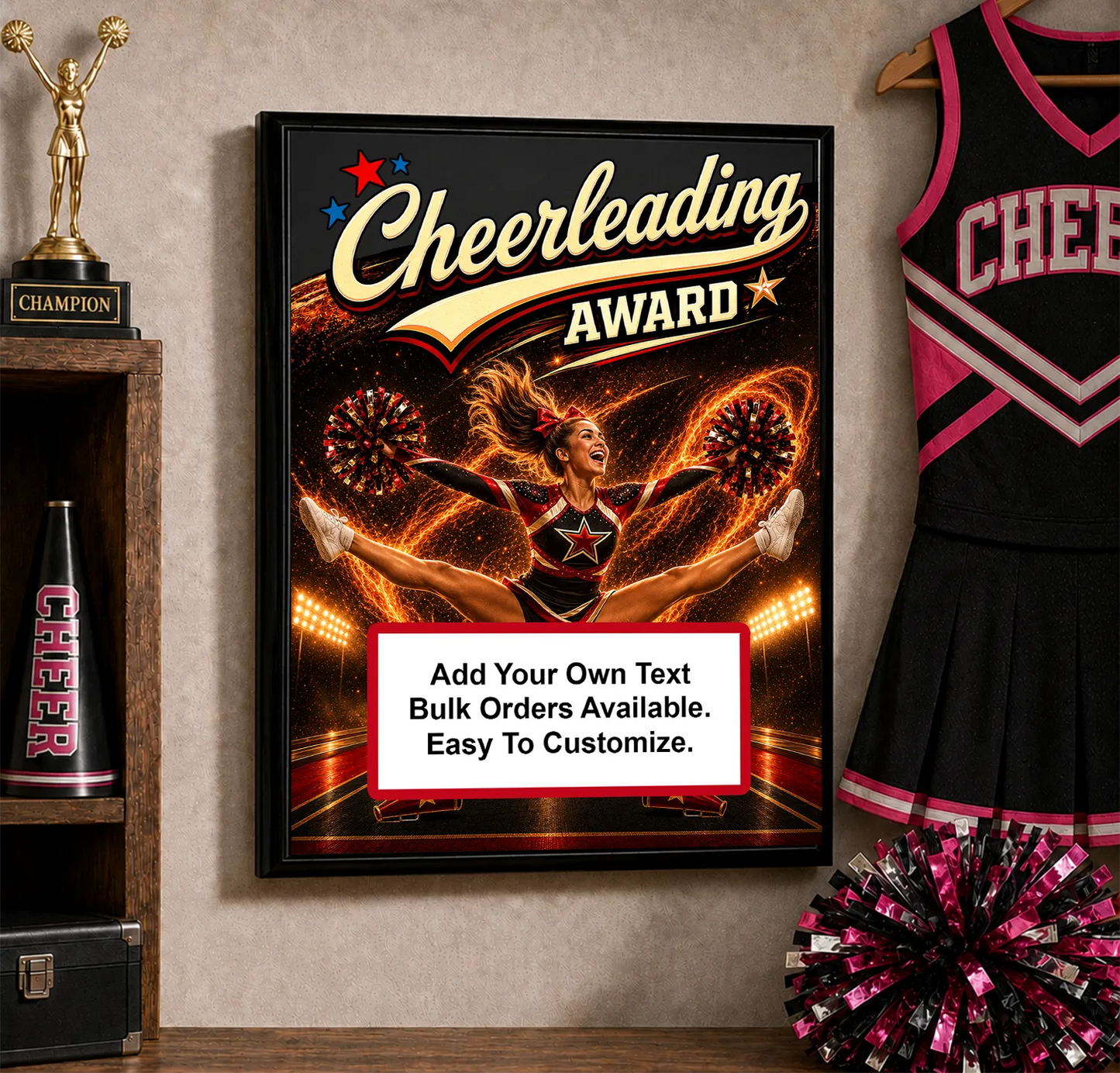 Personalized Cheerleading Award Plaques - Design 4