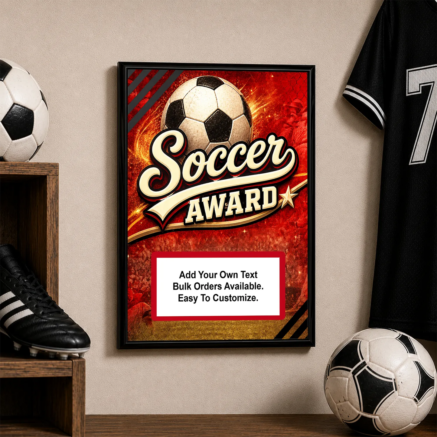 Personalized Soccer Award Plaques - Design 5