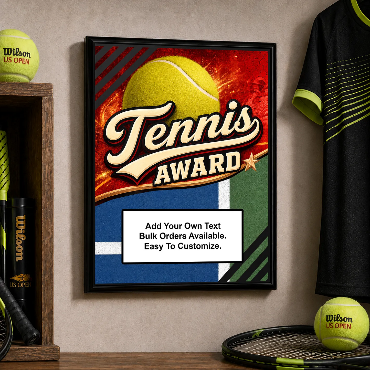 Personalized Tennis Award Plaques - Design 5