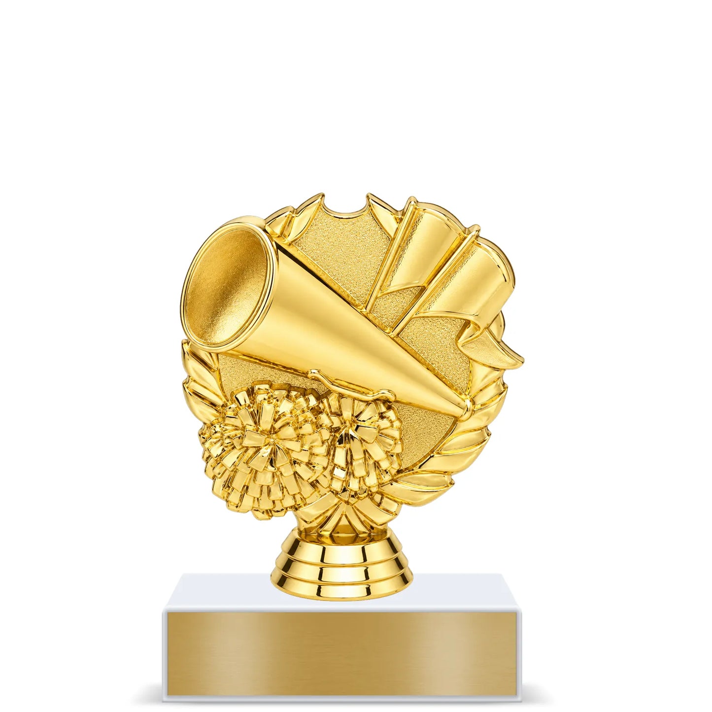 Cheerleading Trophy – Custom Award with Personalized Gold Plate, 3 Design Options