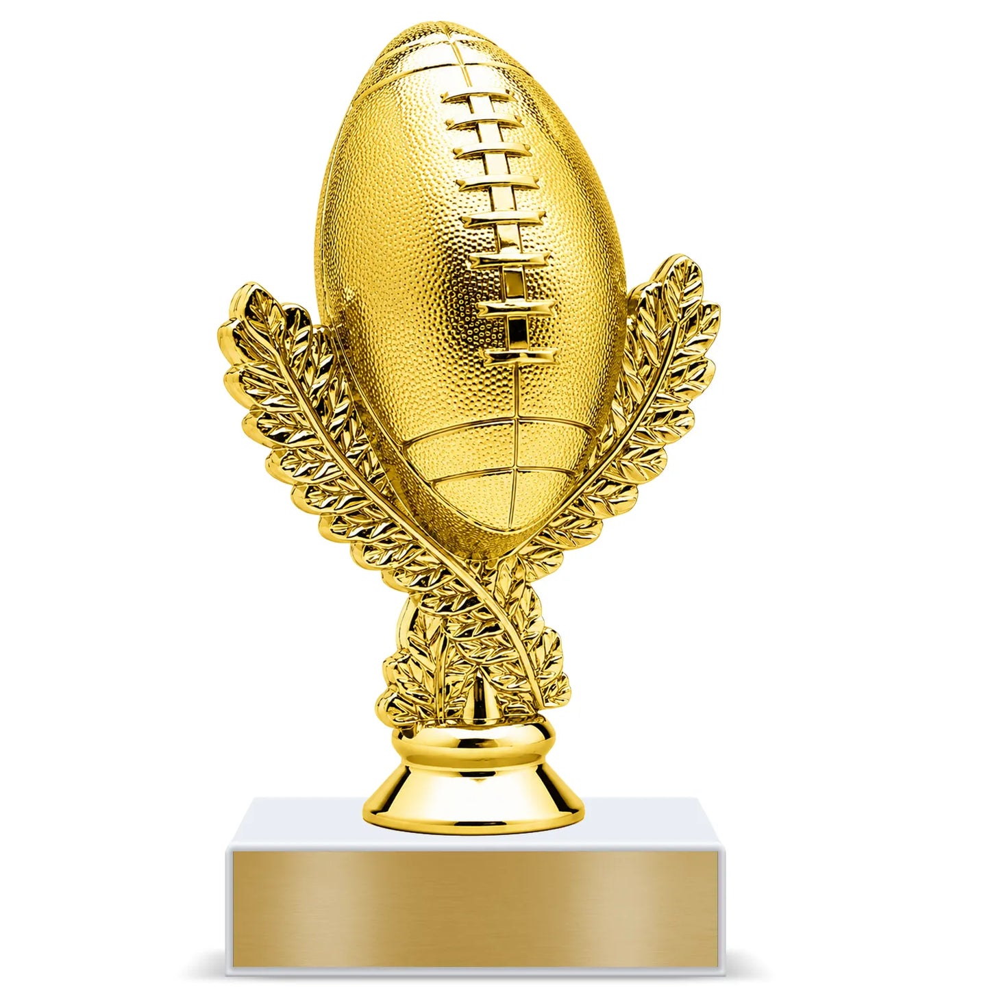 Football Trophy – Custom Award with Personalized Gold Plate, 4 Design Options