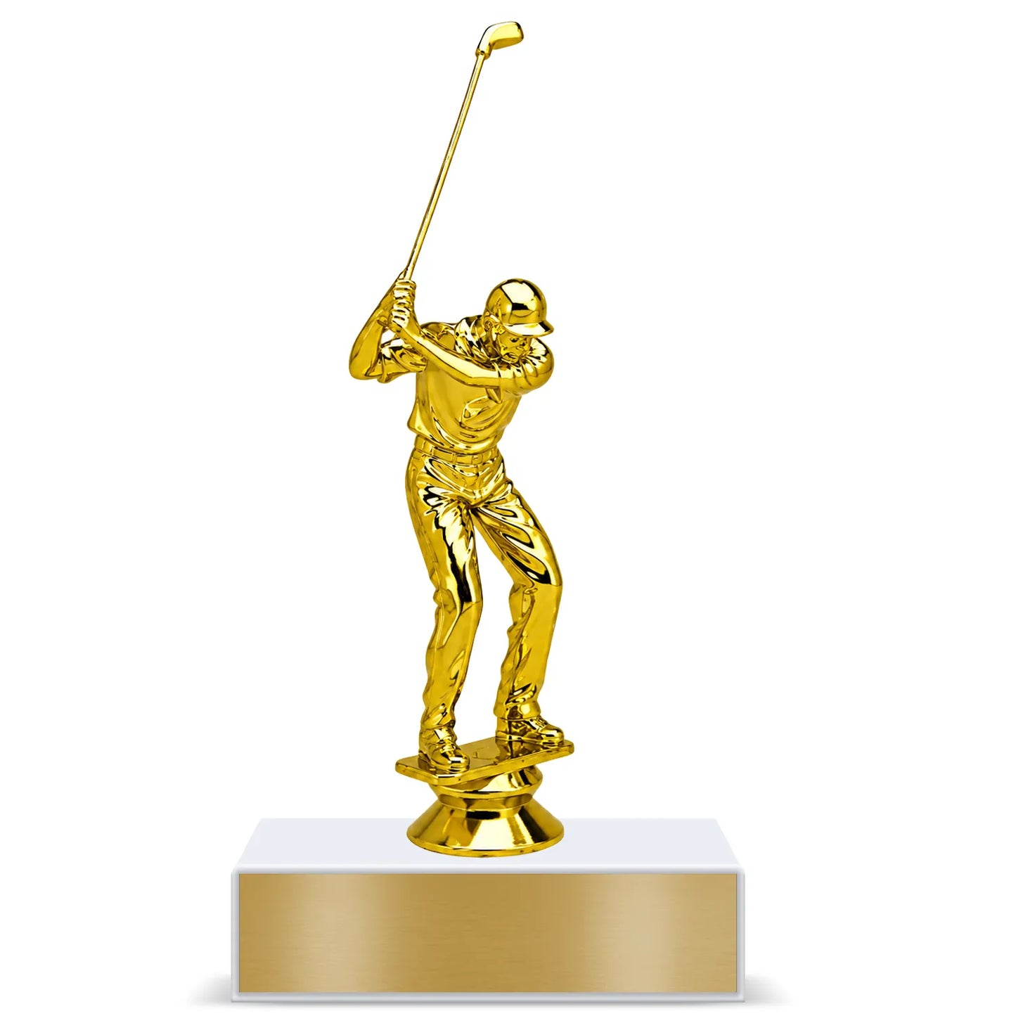 Golf Trophy – Custom Award with Personalized Gold Plate, 2 Design Options