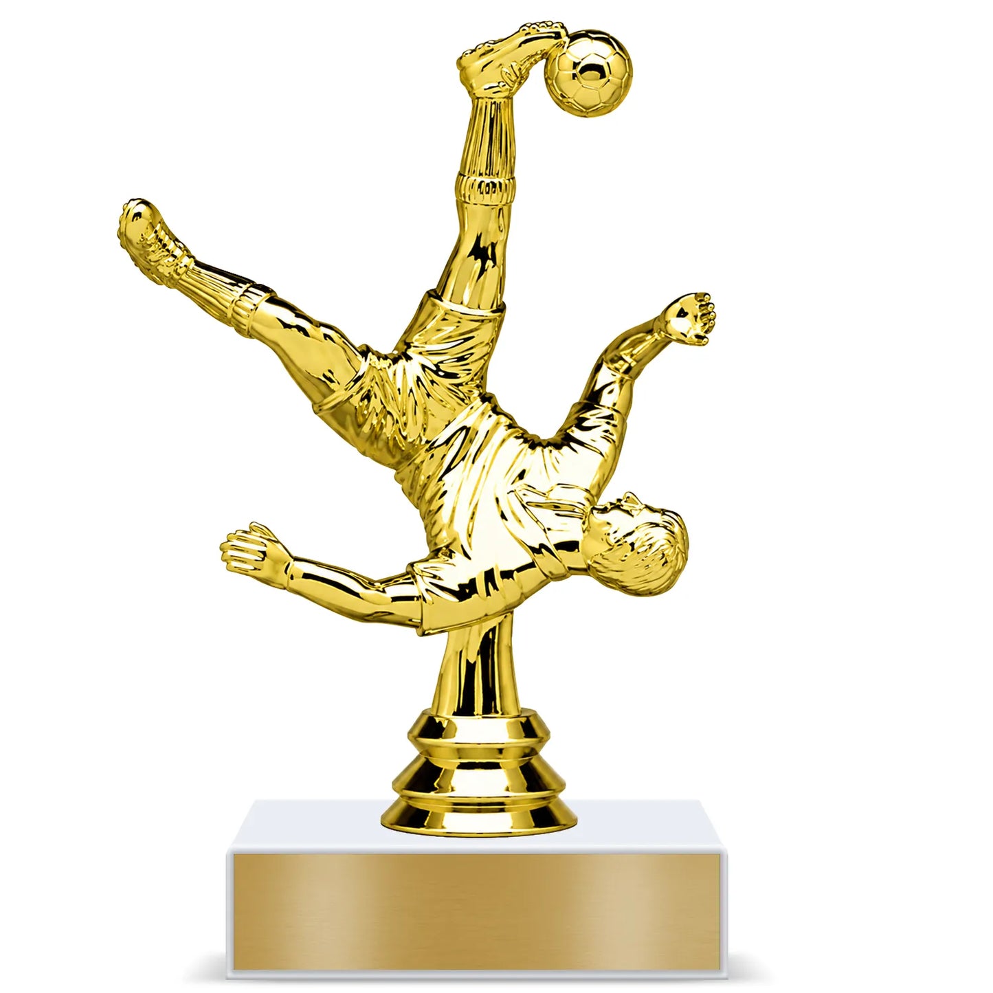 Soccer Trophy – Custom Award with Personalized Gold Plate, 2 Design Options