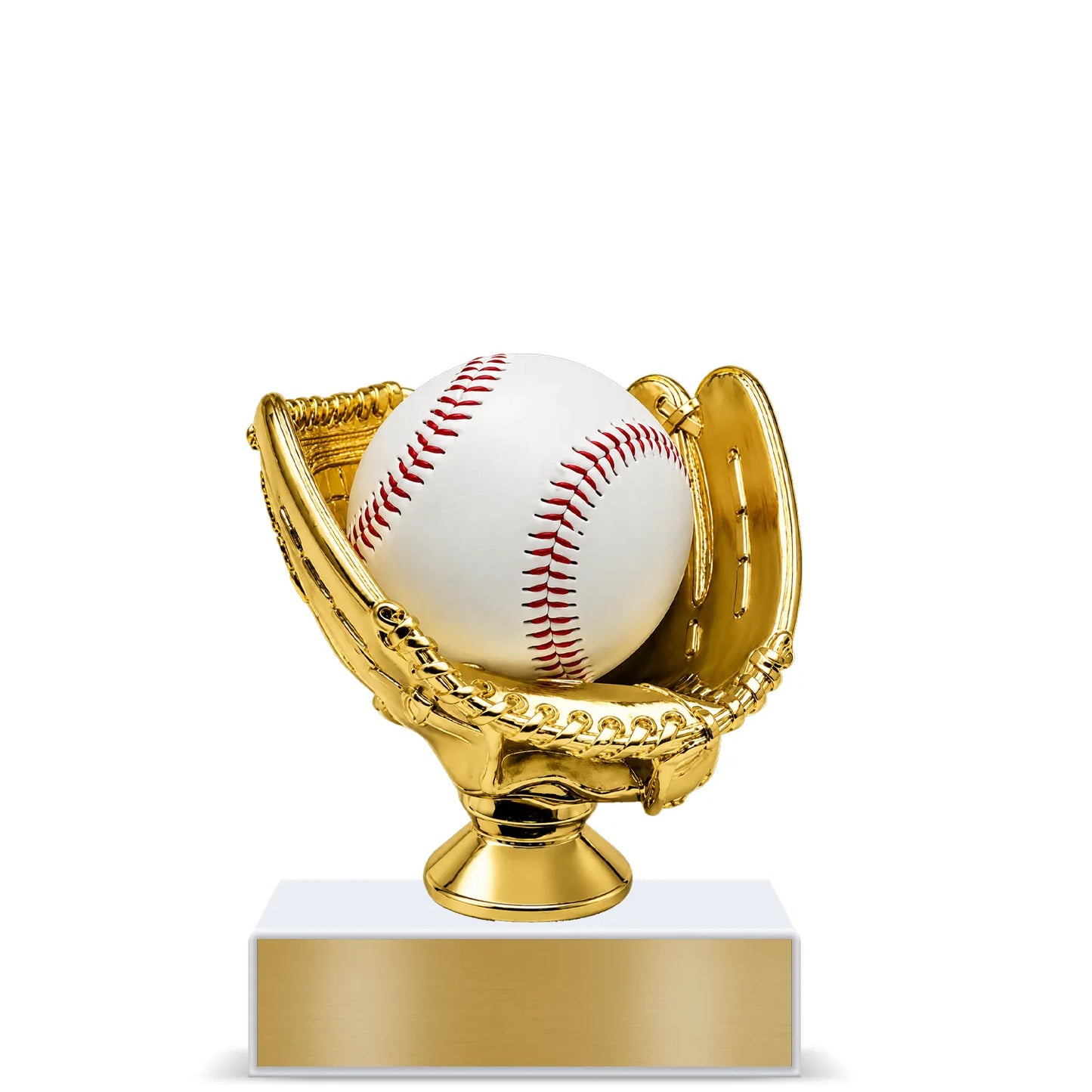 Baseball Trophy – Custom Award with Personalized Gold Plate, 3 Design Options