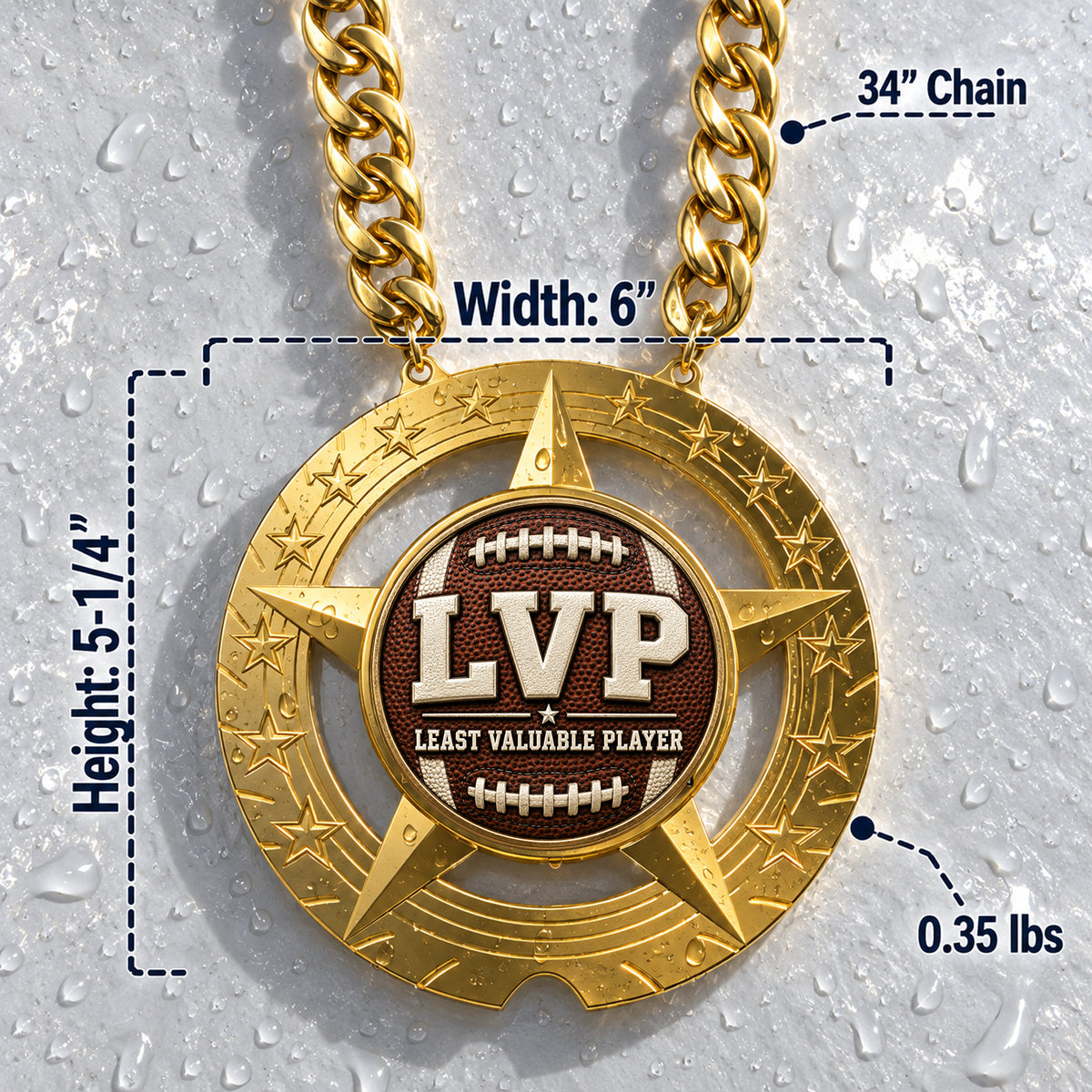 Fantasy Football Trophy Chain – LVP – Least Valuable Player