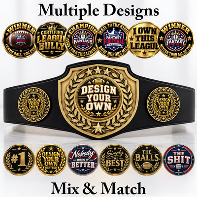 Custom Softball Antique Shield Championship Belt - Design Your Own – image 2