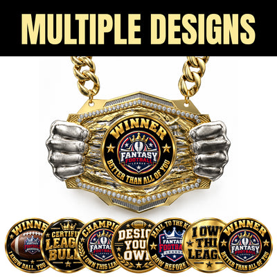 Fantasy Football Champion Medal - Winner – Better Than All Of You, Knock Out Champ Chain with Premium Chain