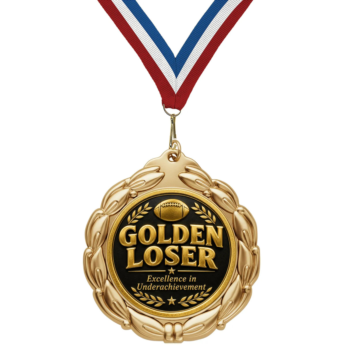 Fantasy Football Medal - Golden Loser - Excellence in Underachievement, 2-3/4" Value Series Medal