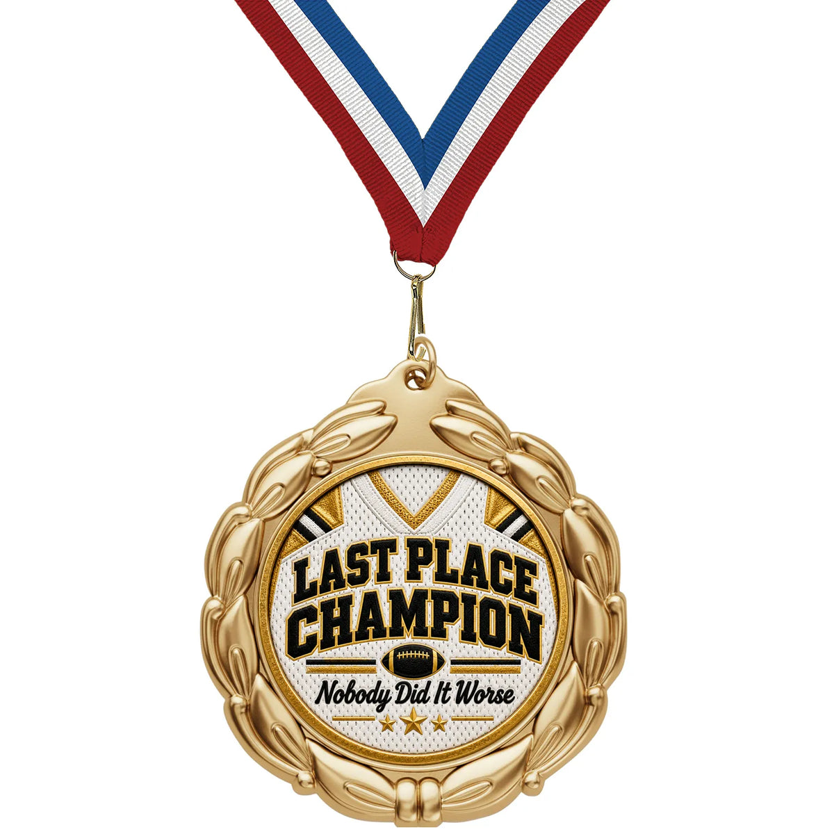Fantasy Football Medal - Last Place Champion - Nobody Did It Worse, 2-3/4" Value Series Medal