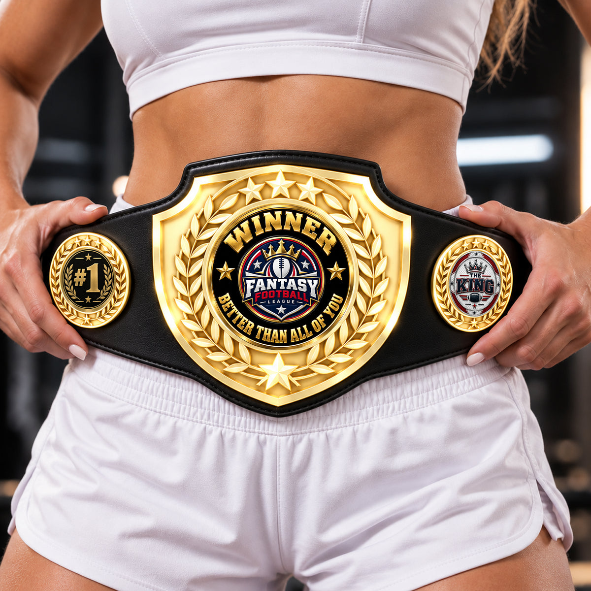 Fantasy Football Bright Shield Championship Belt - Winner - Better Than All Of You