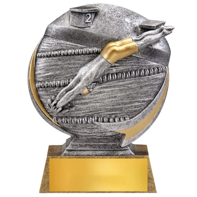 5" Resin Swimming Award for Individual Recognition - Male
