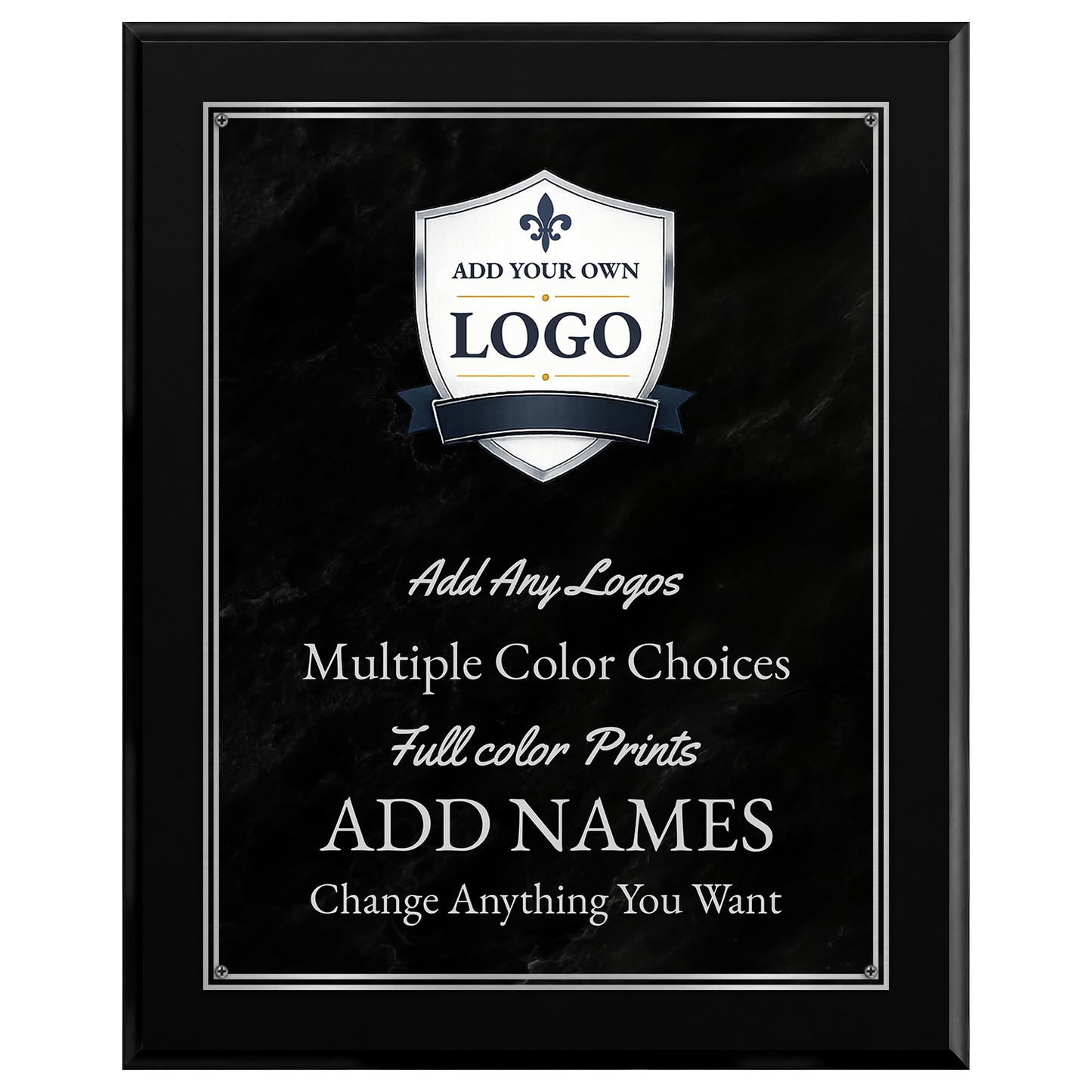 Classic Plaques Marble Effect - Simulated Mahogany & More - Multiple Sizes