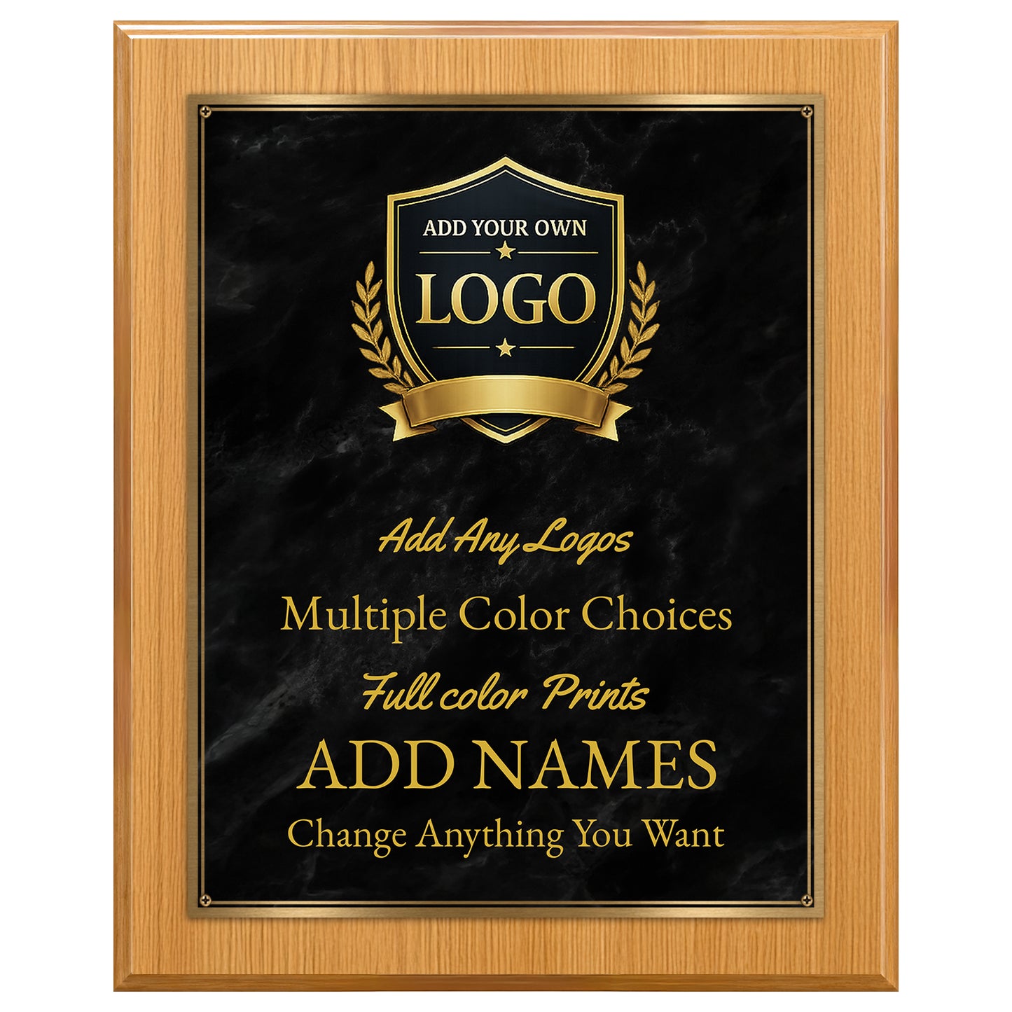 Classic Plaques Marble Effect - Simulated Walnut & More - Multiple Sizes