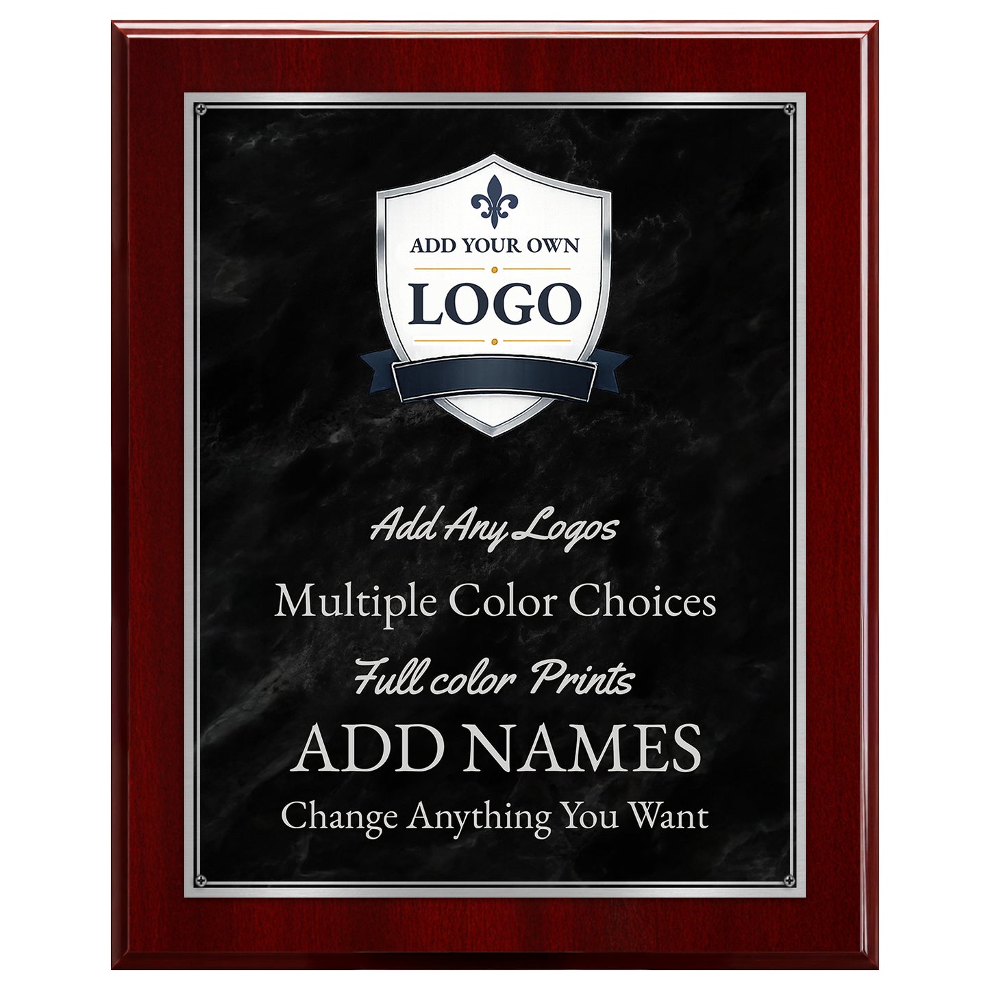 Classic Plaques Marble Effect Black & More - Multiple Sizes