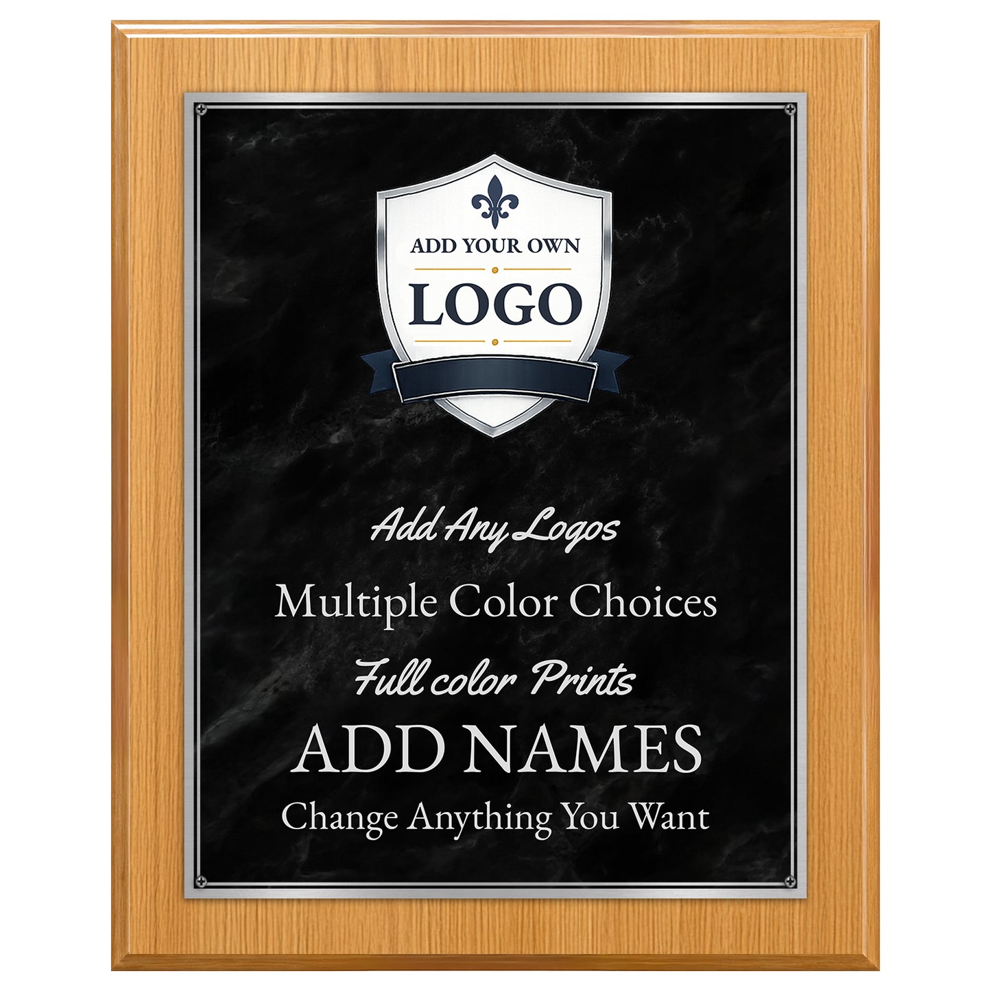 Classic Plaques Marble Effect - Simulated Mahogany & More - Multiple Sizes