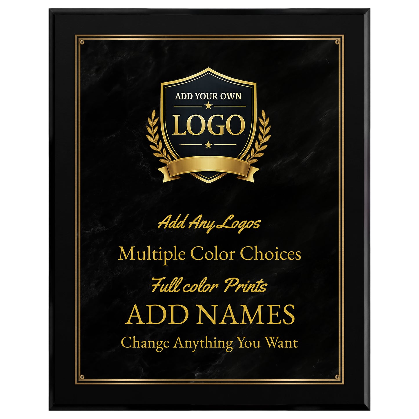 Classic Plaques Marble Effect - Simulated Walnut & More - Multiple Sizes