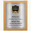 Classic Mahogany Plaque Gold & Silver Metal Plate Personalize Online
