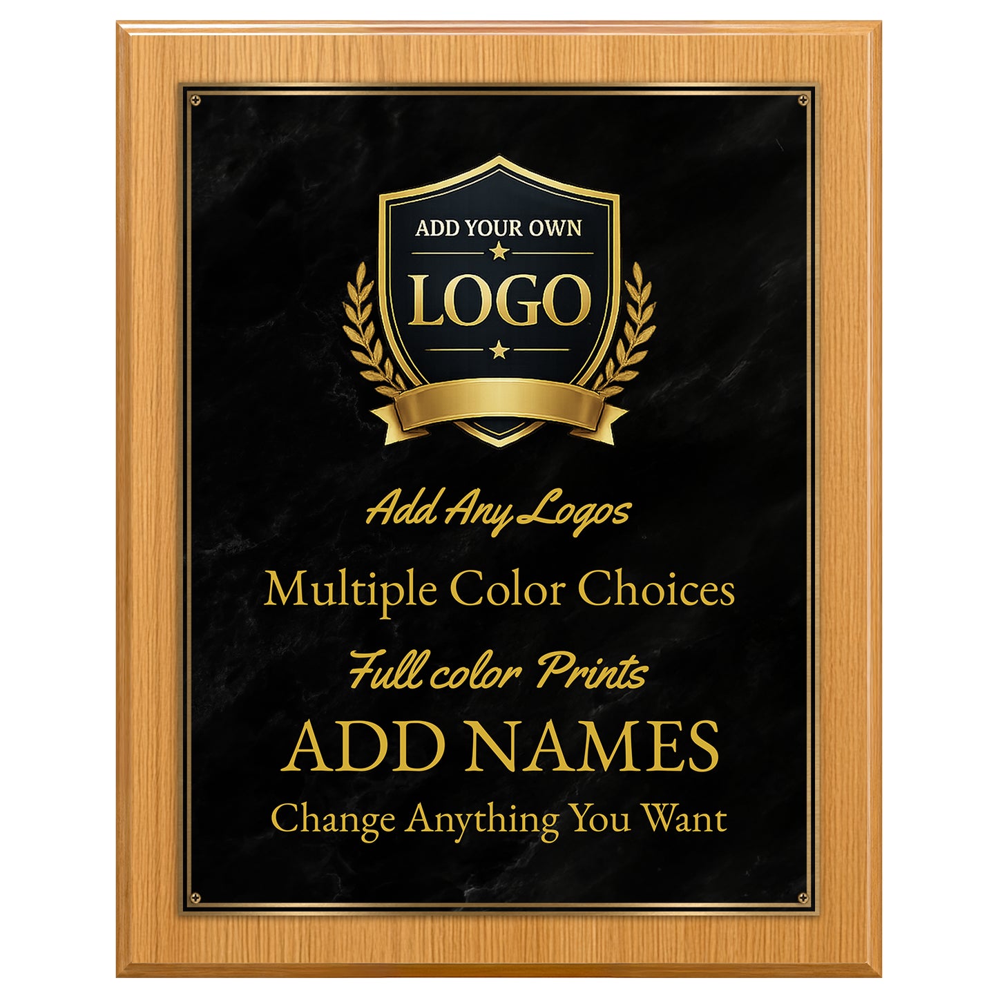 Classic Plaques Marble Effect - Simulated Mahogany & More - Multiple Sizes