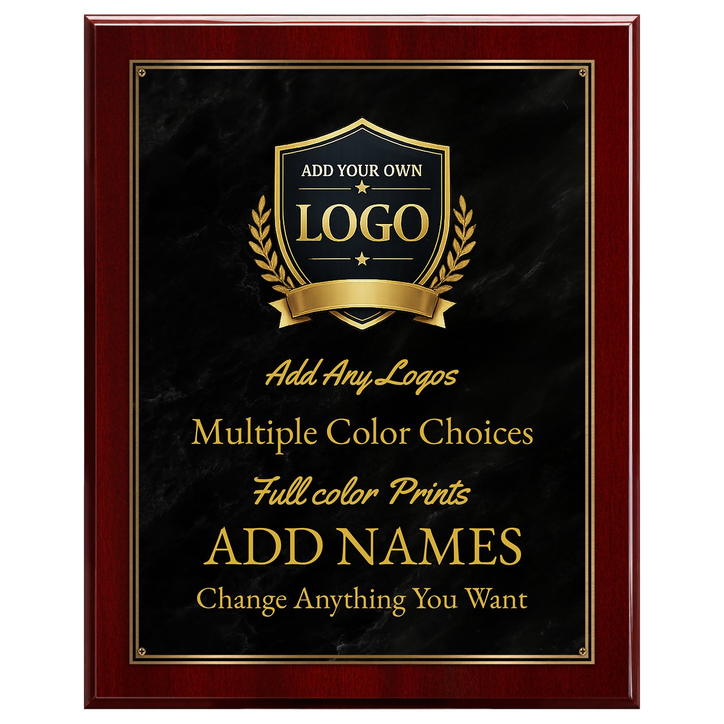 Classic Plaques Marble Effect - Simulated Oak & More - Multiple Sizes