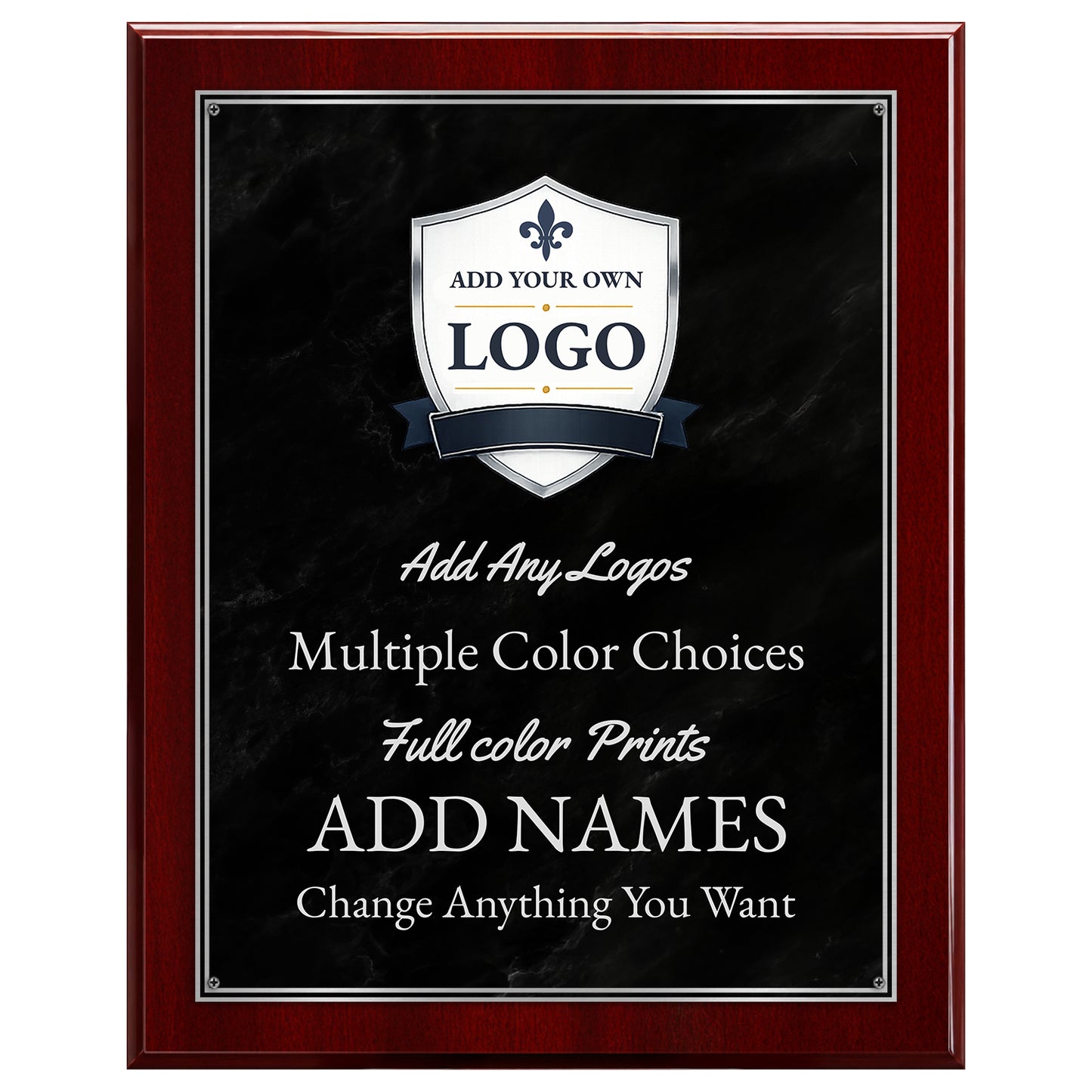Classic Plaques Marble Effect Black & More - Multiple Sizes
