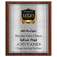 Classic Mahogany Plaque Gold & Silver Metal Plate Personalize Online