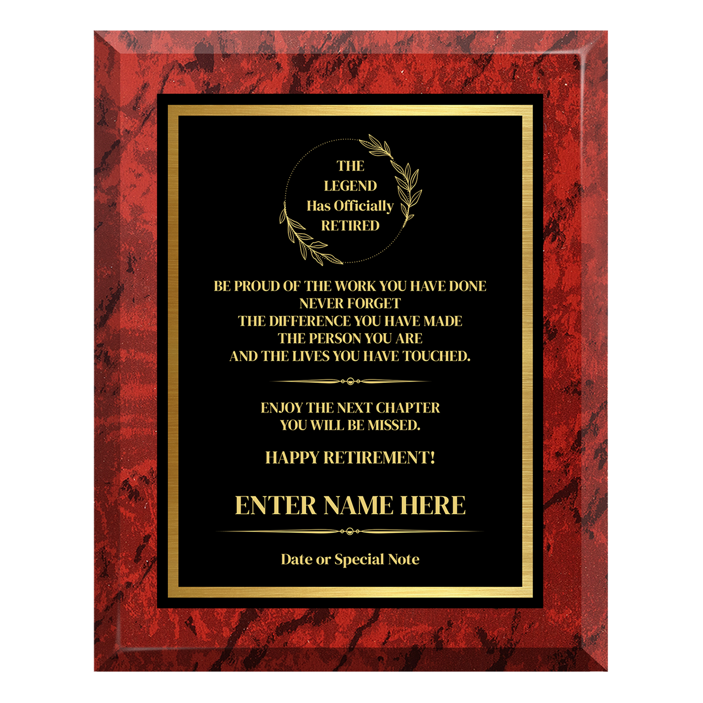 The Legend Has Officially Retired Plaque – Personalized Retirement Gift