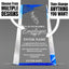 Employee Appreciation Awards - Blue Facet Wedge Awards - Personalize Online - Choose From 5 Designs