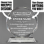 Retirement Awards - Crystal Glass Octagon Award - Personalize Online - Choose From 5 Designs