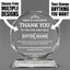 Thank You Awards - Crystal Glass Octagon Award - Personalize Online - Choose From 5 Designs