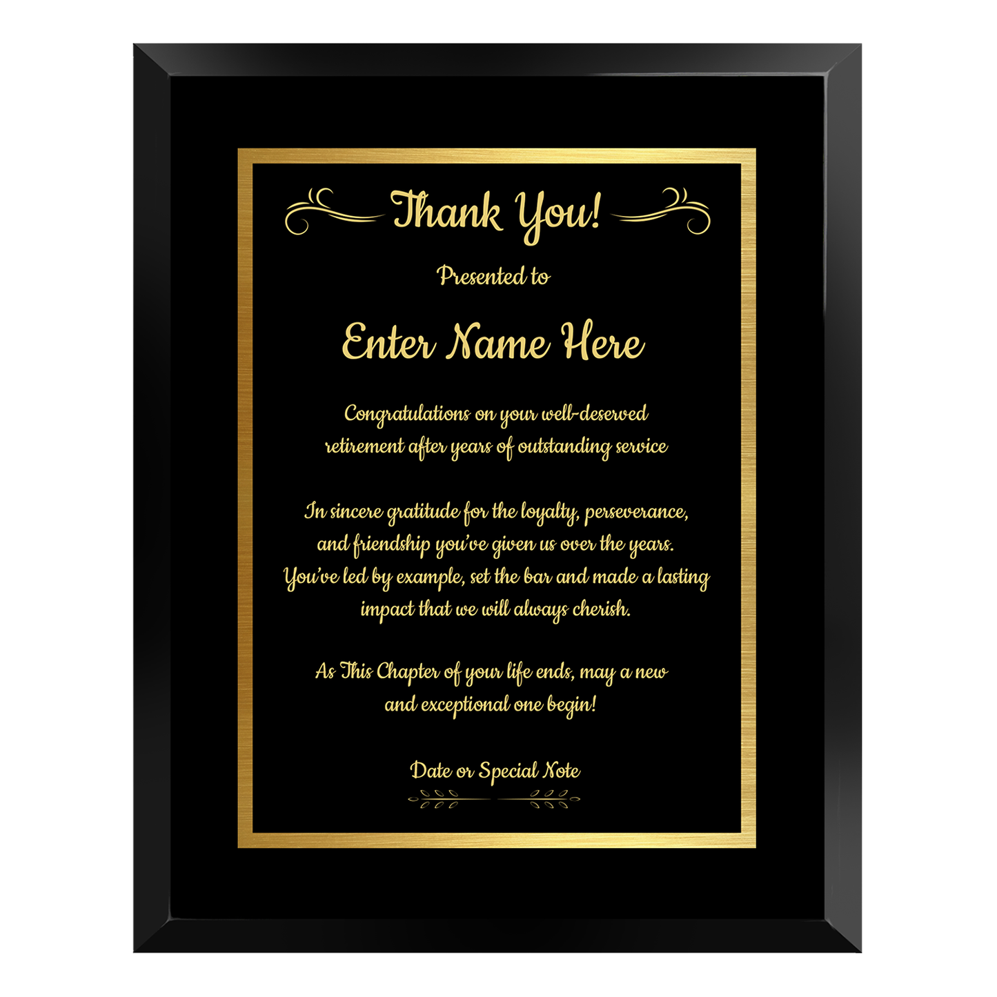 Thank You Retirement Plaque – Personalized Employee Appreciation Gift