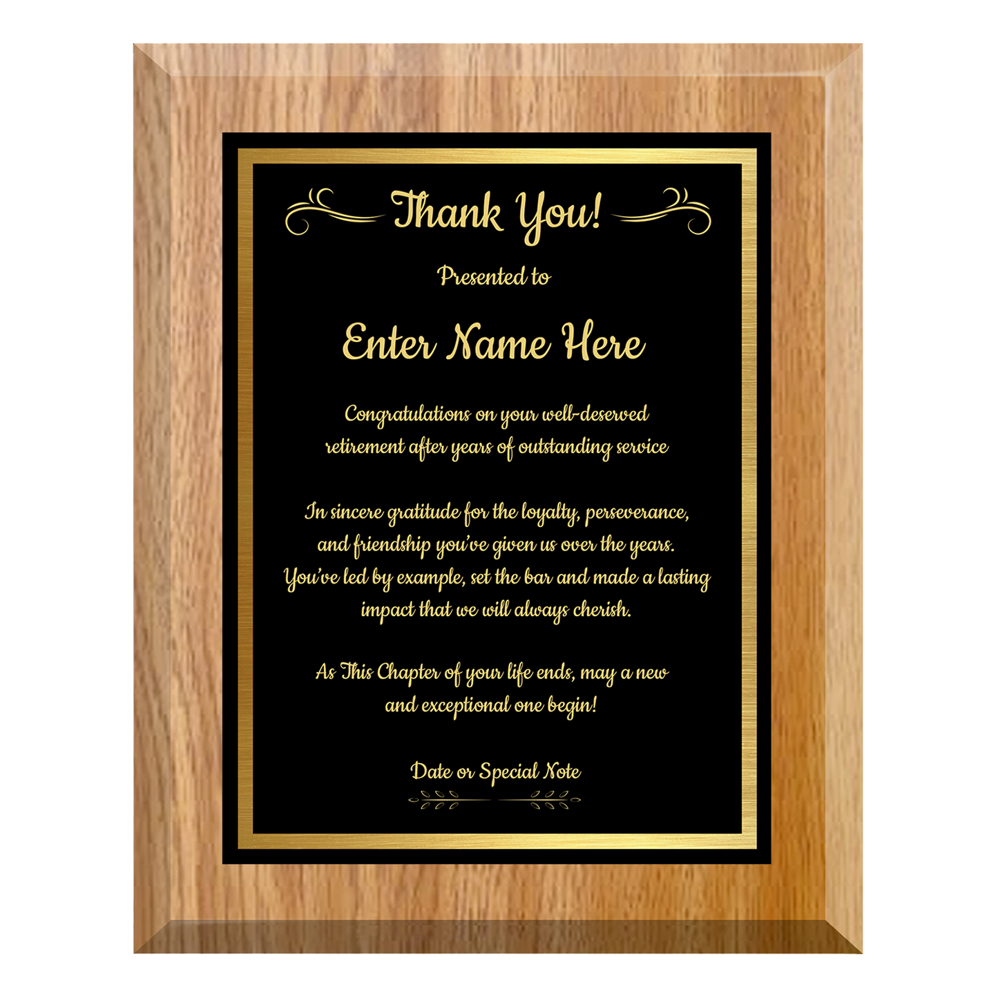 Thank You Retirement Plaque – Personalized Employee Appreciation Gift