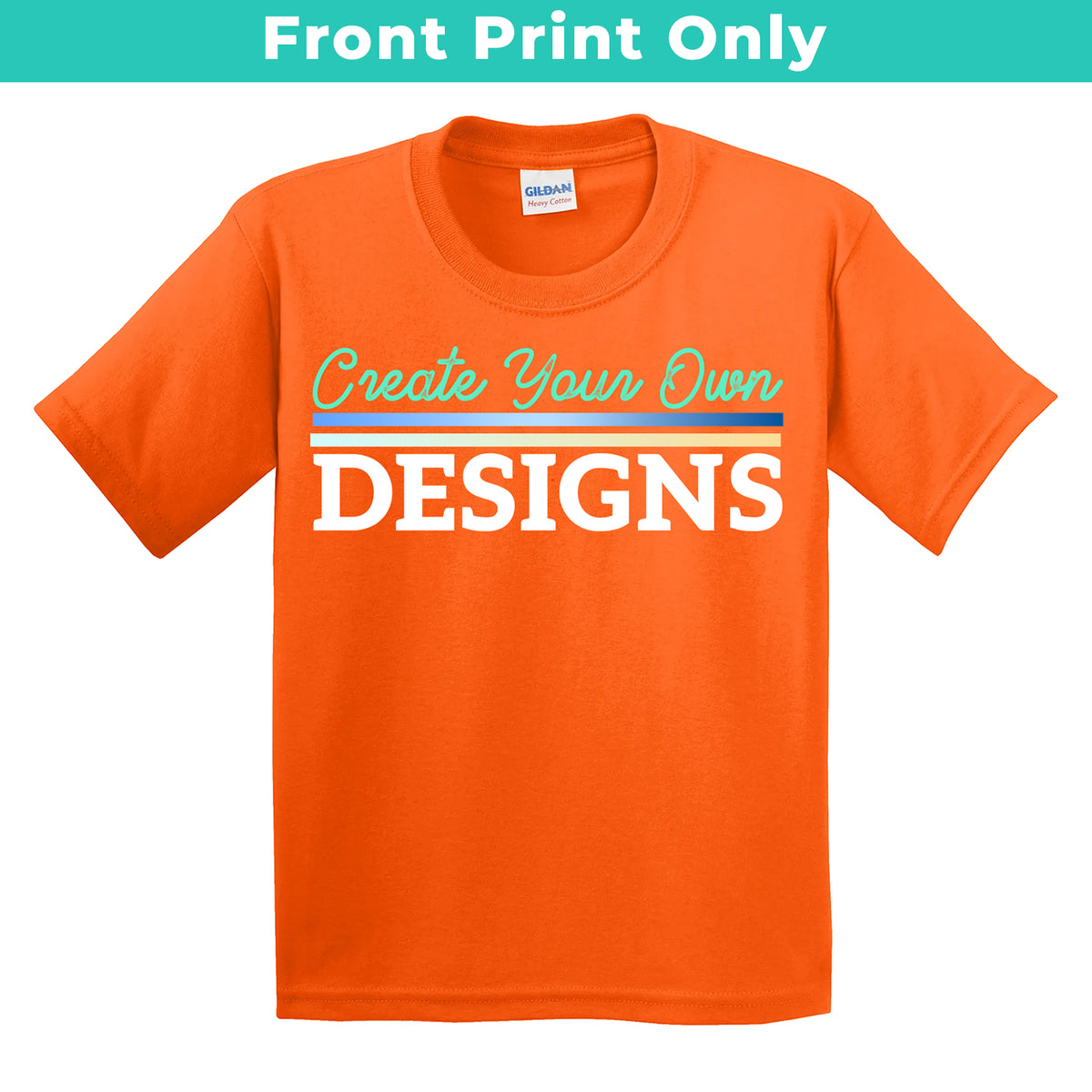 Gildan 5000B Heavy Youth T-Shirt - Front Print Only