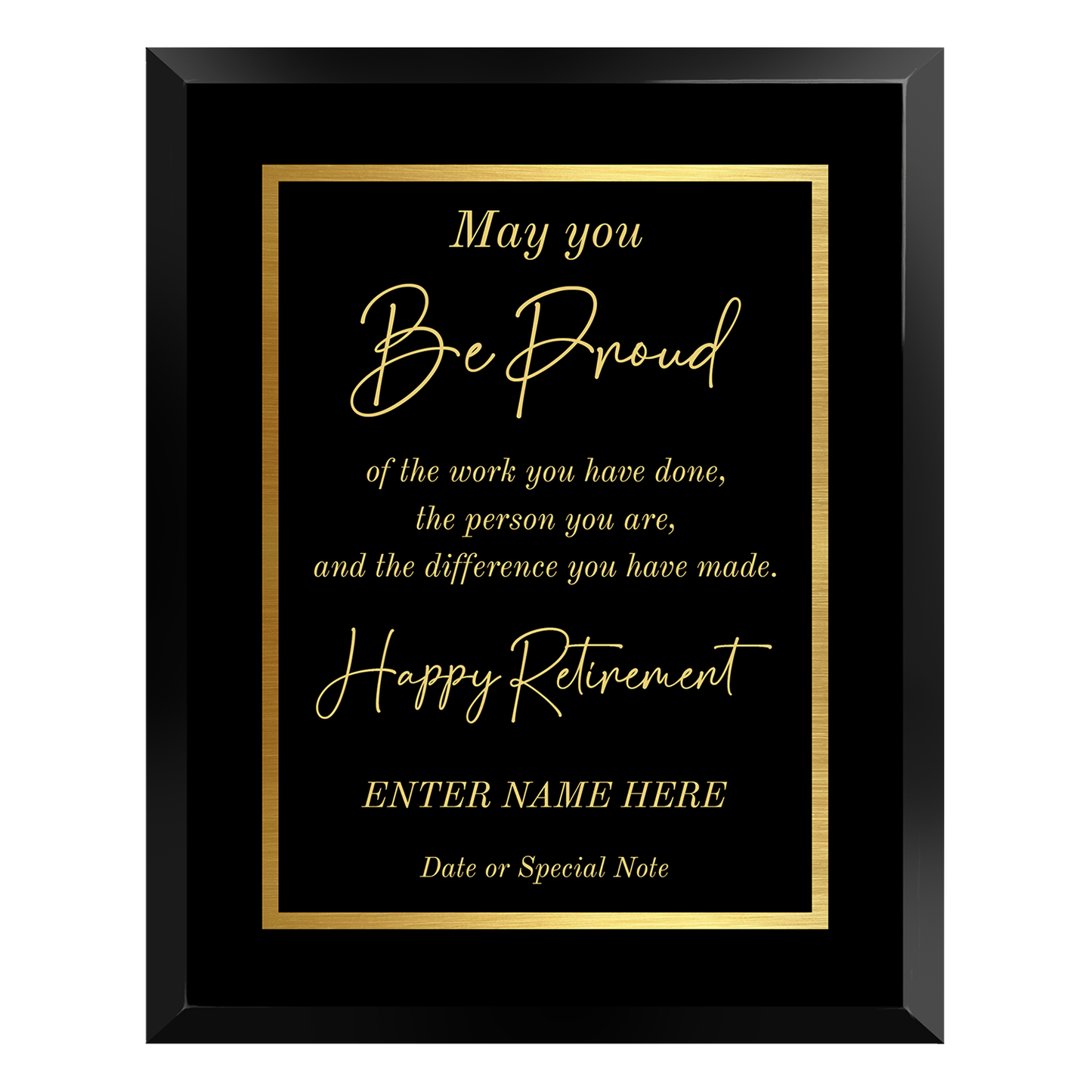 May You Be Proud Retirement Plaque – Personalized Employee Recognition Gift