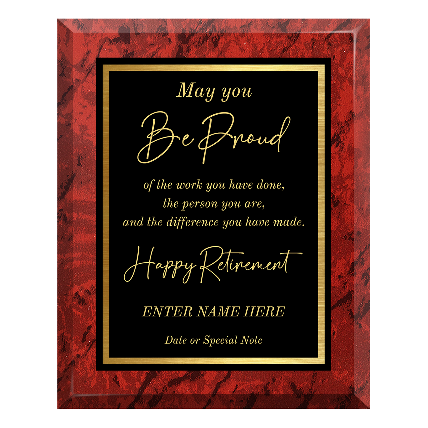 May You Be Proud Retirement Plaque – Personalized Employee Recognition Gift