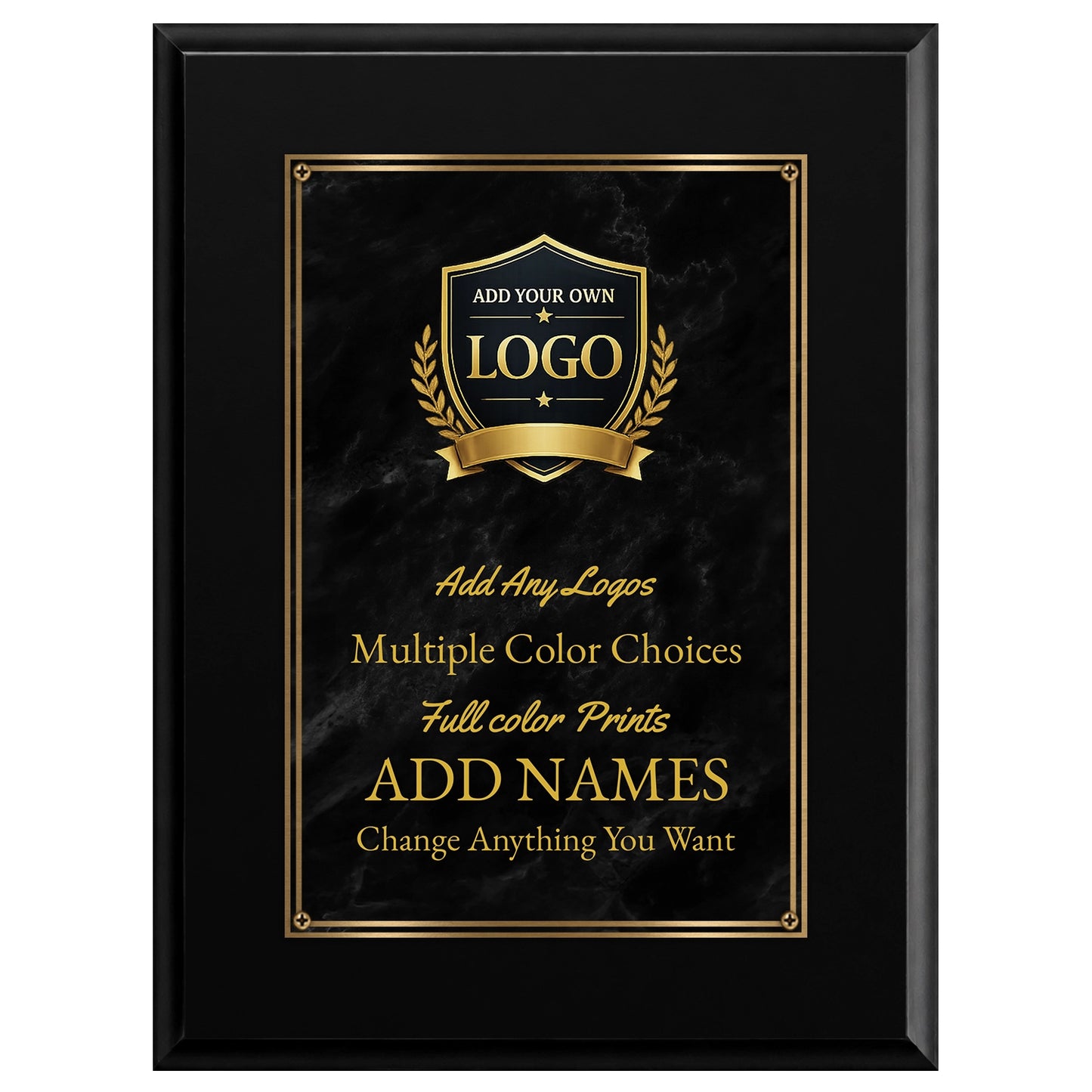 Classic Plaques Marble Effect - Simulated Oak & More - Multiple Sizes