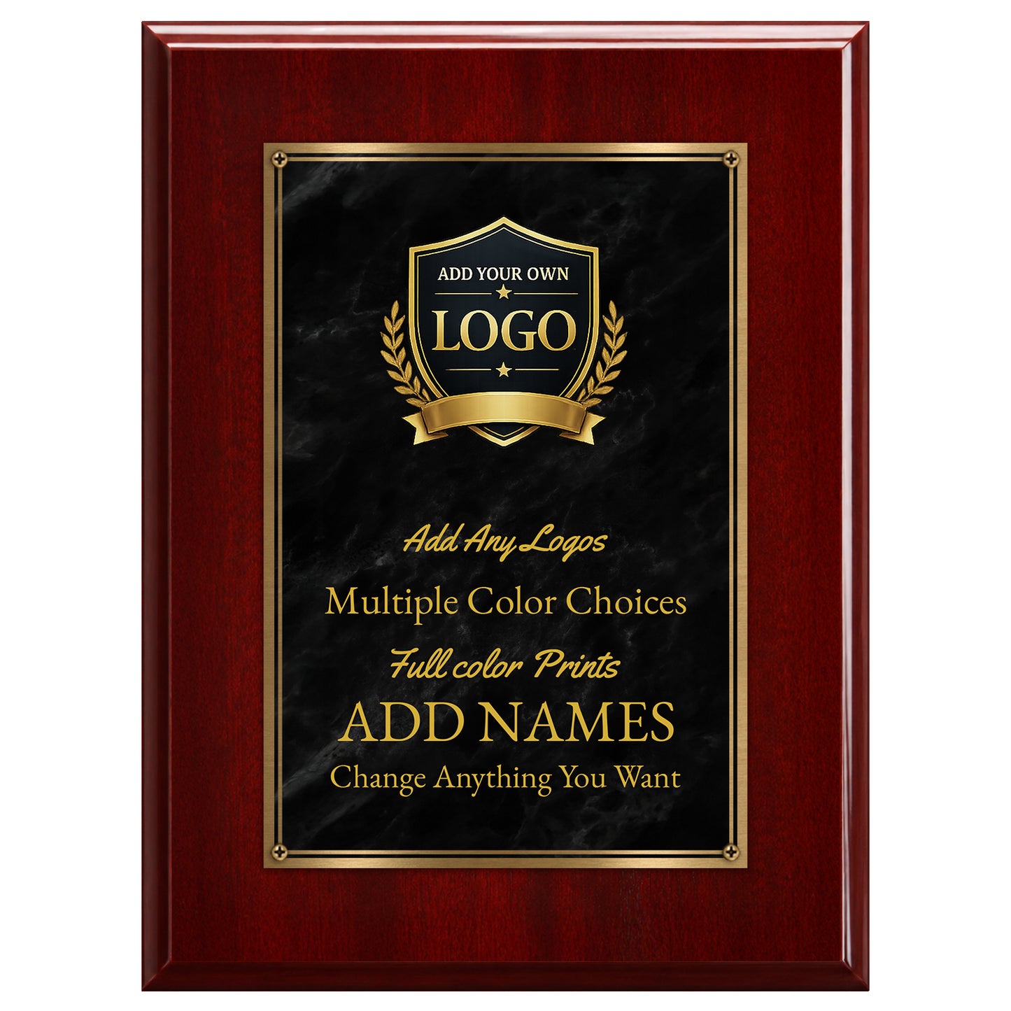 Classic Plaques Marble Effect - Simulated Walnut & More - Multiple Sizes