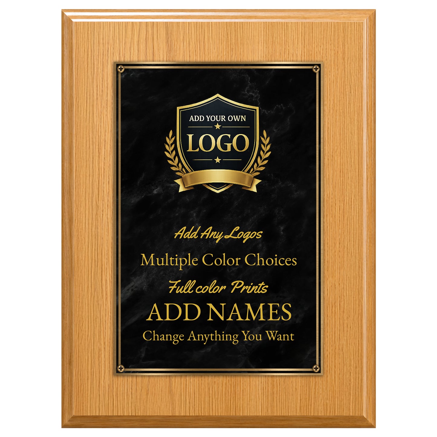 Classic Plaques Marble Effect - Simulated Mahogany & More - Multiple Sizes