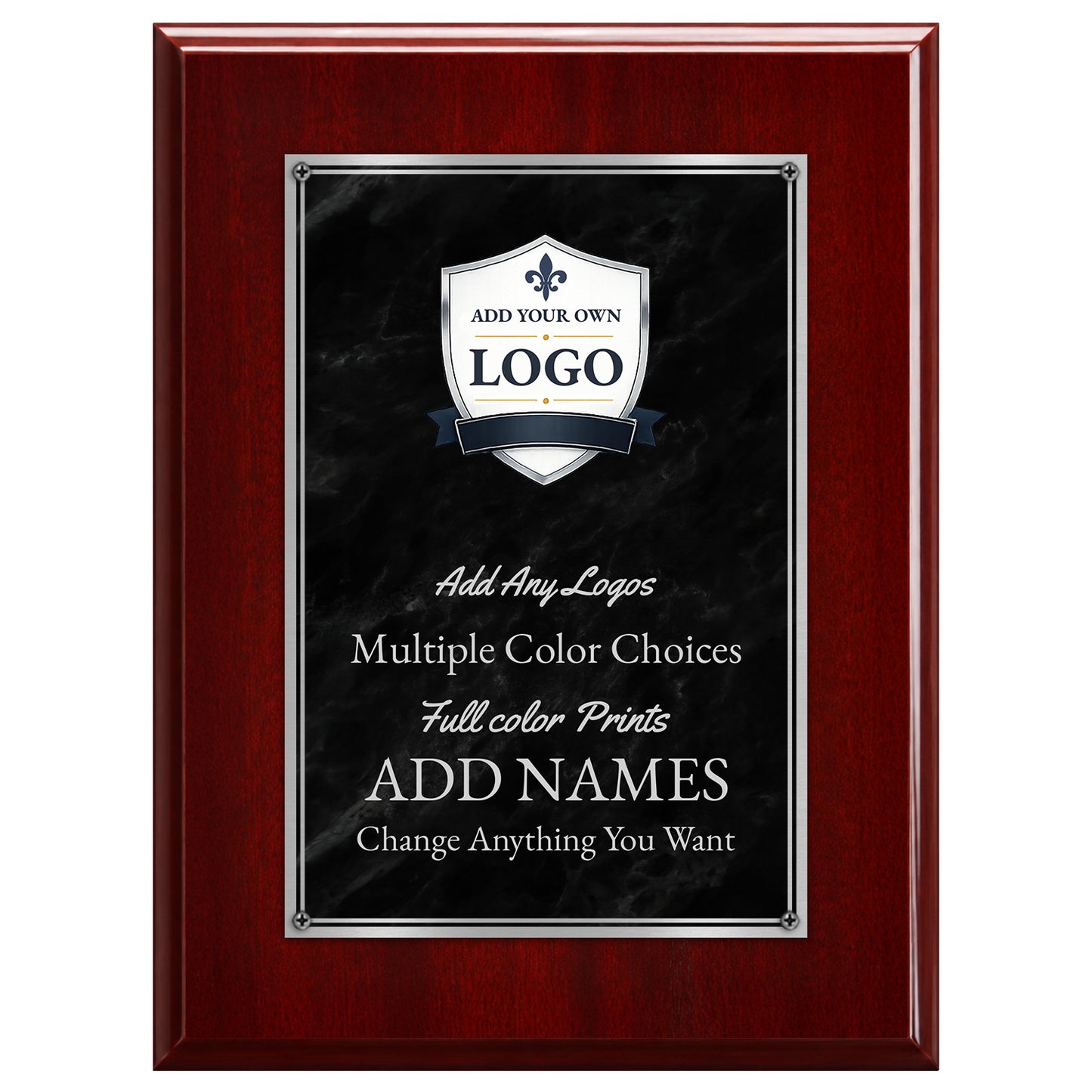 Classic Plaques Marble Effect Black & More - Multiple Sizes