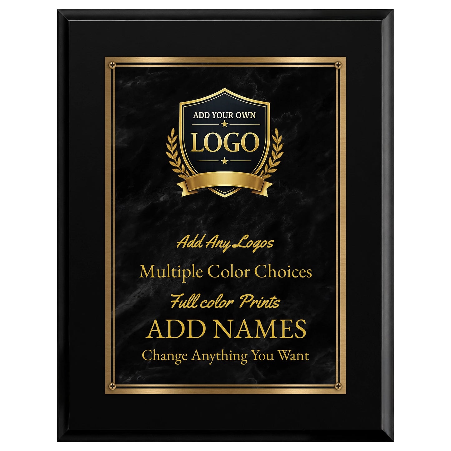 Classic Plaques Marble Effect - Simulated Mahogany & More - Multiple Sizes