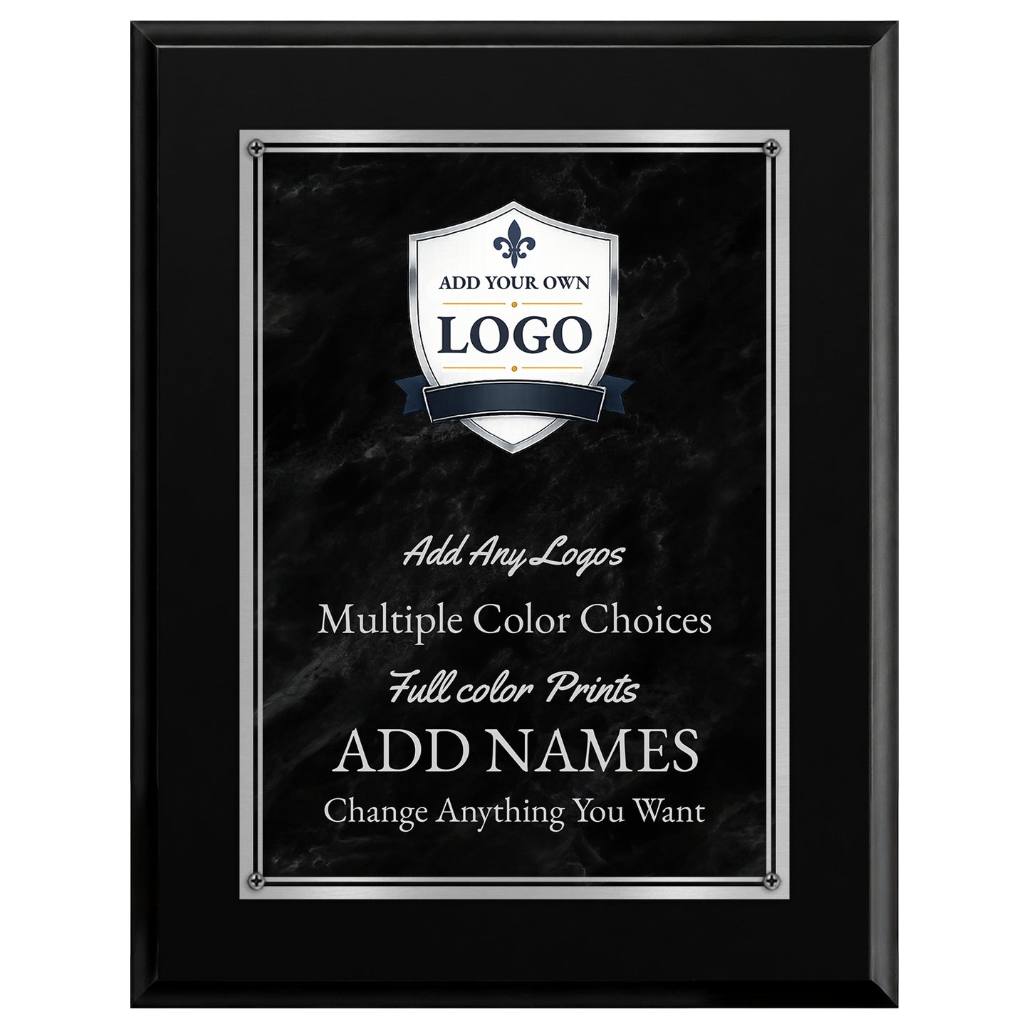 Classic Plaques Marble Effect - Simulated Oak & More - Multiple Sizes