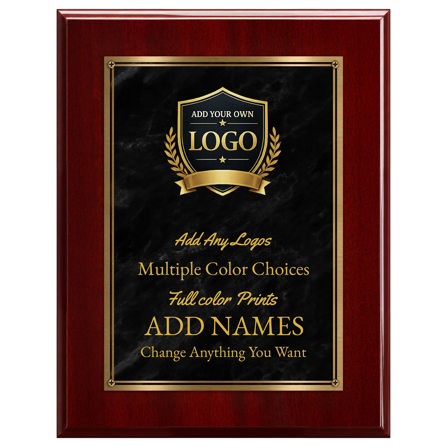 Classic Plaques Marble Effect Black & More - Multiple Sizes