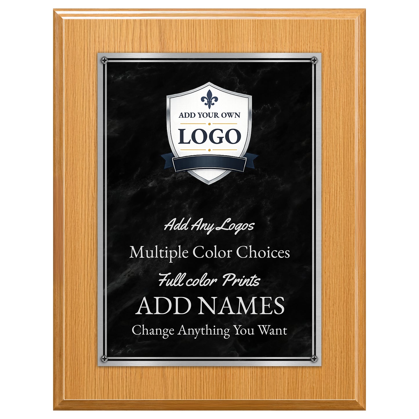 Classic Plaques Marble Effect Black & More - Multiple Sizes