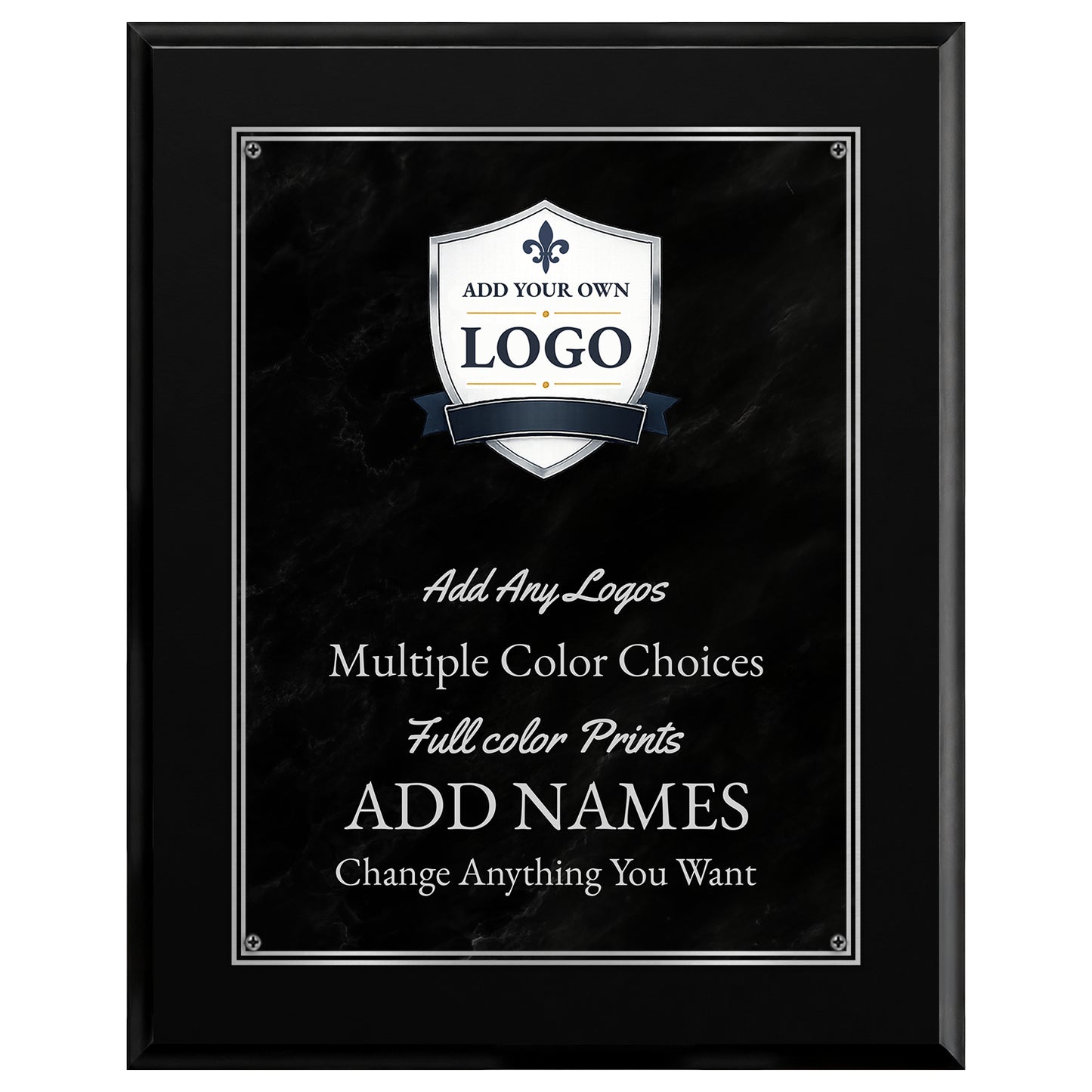 Classic Plaques Marble Effect - Simulated Mahogany & More - Multiple Sizes