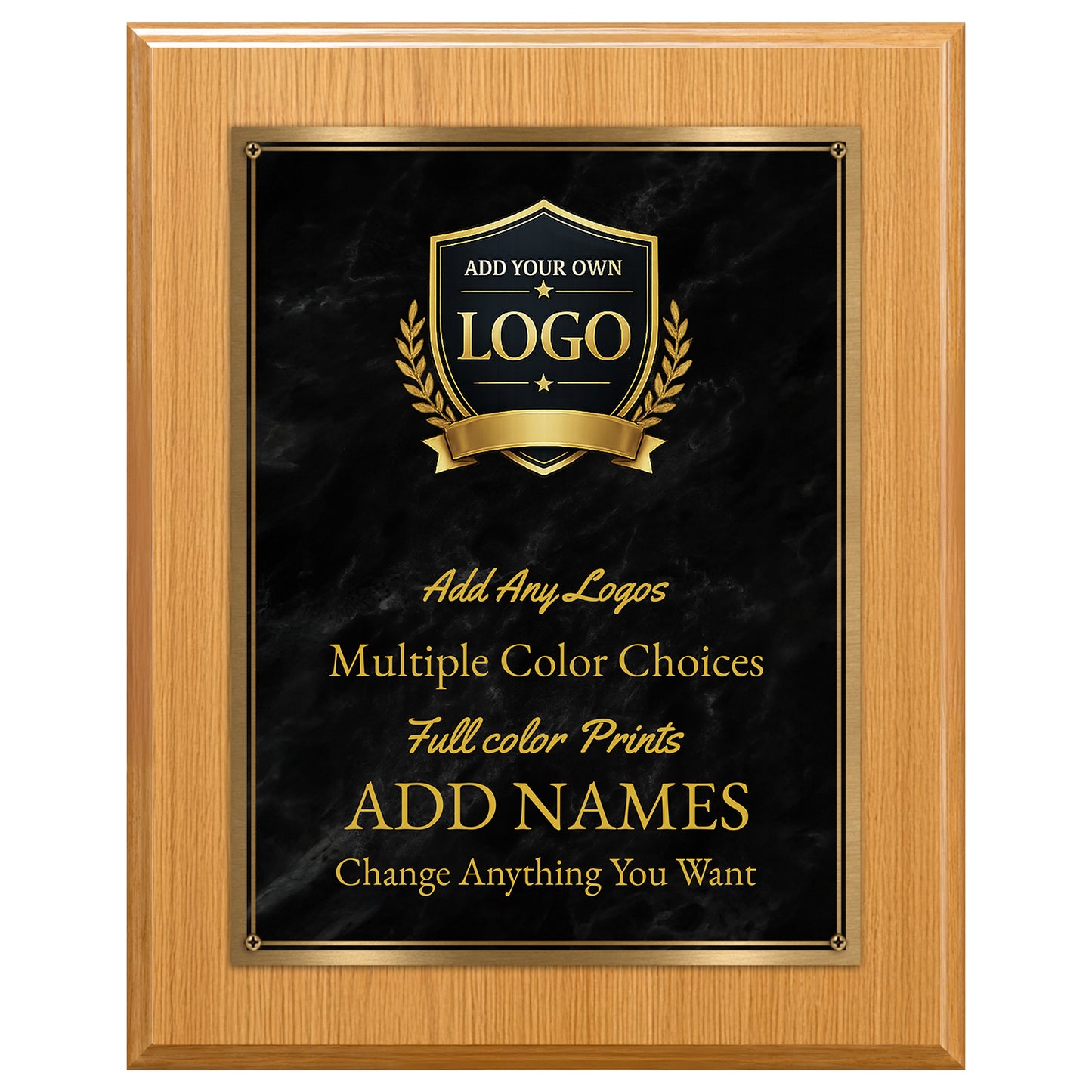 Classic Plaques Marble Effect - Simulated Walnut & More - Multiple Sizes