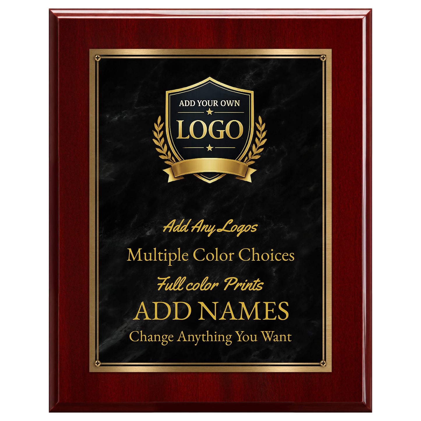 Classic Plaques Marble Effect - Simulated Oak & More - Multiple Sizes