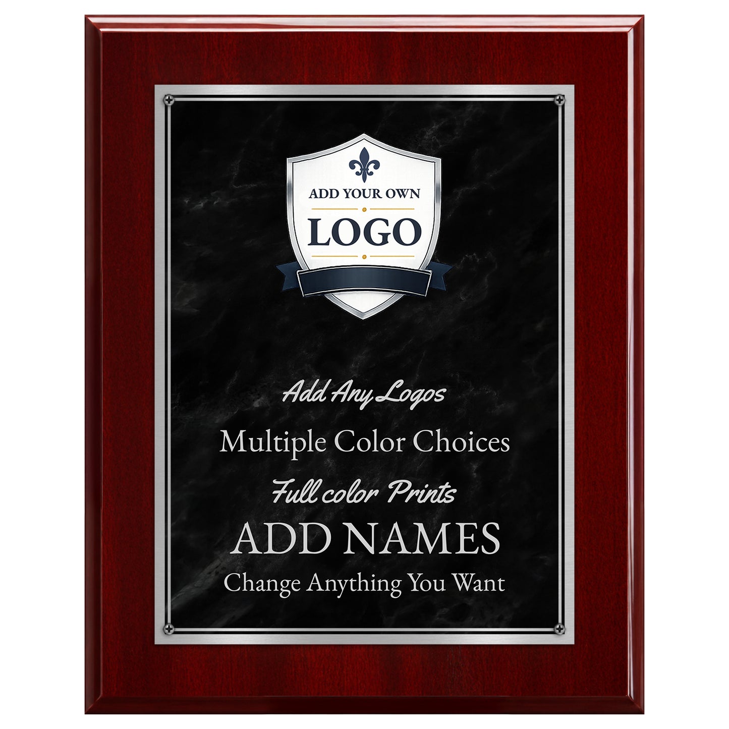 Classic Plaques Marble Effect Black & More - Multiple Sizes