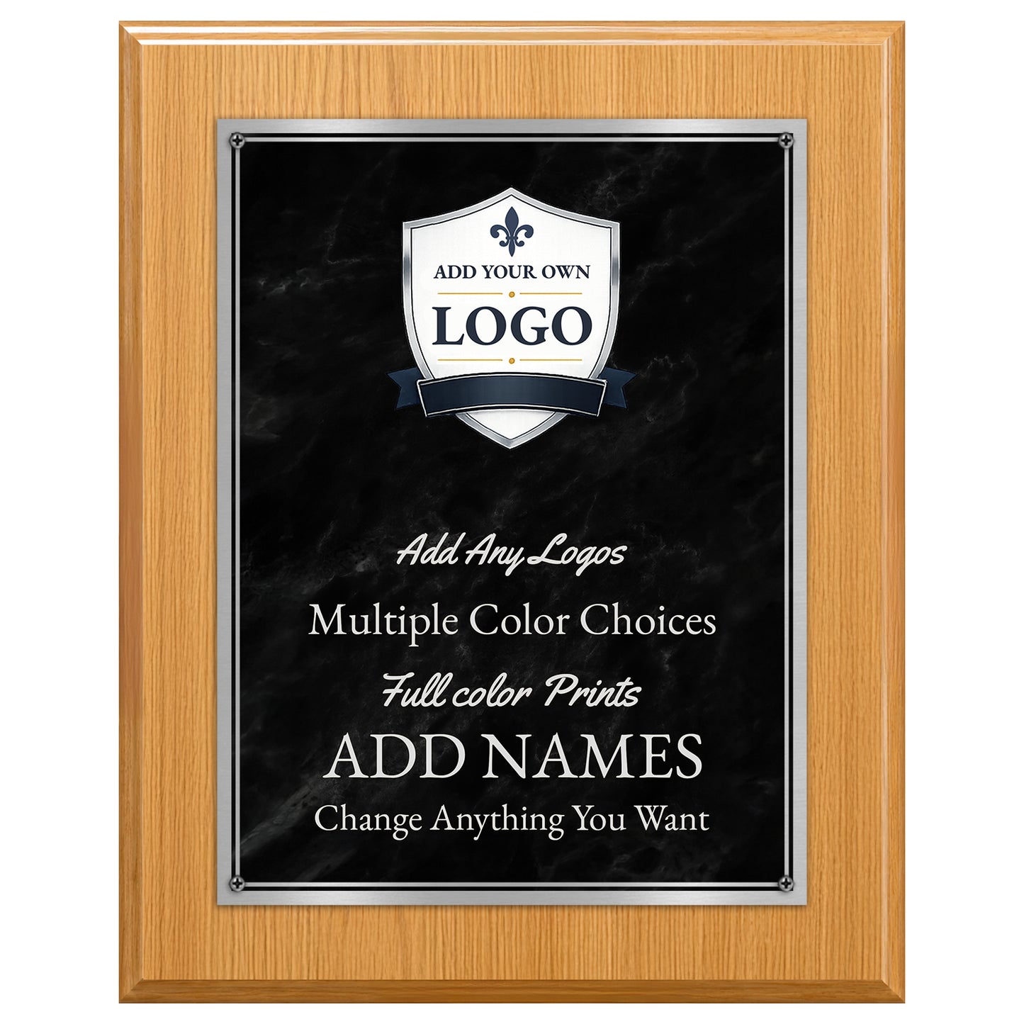 Classic Plaques Marble Effect - Simulated Mahogany & More - Multiple Sizes