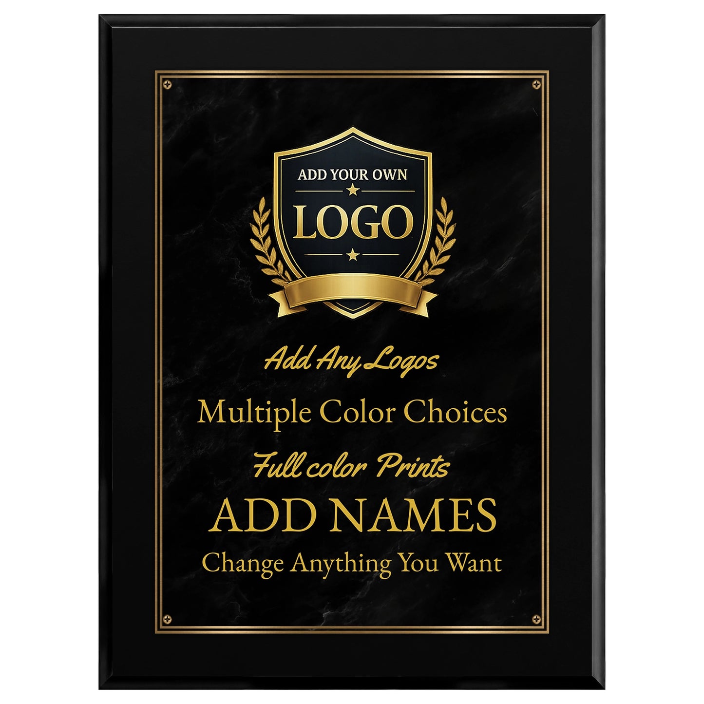 Classic Plaques Marble Effect - Simulated Mahogany & More - Multiple Sizes